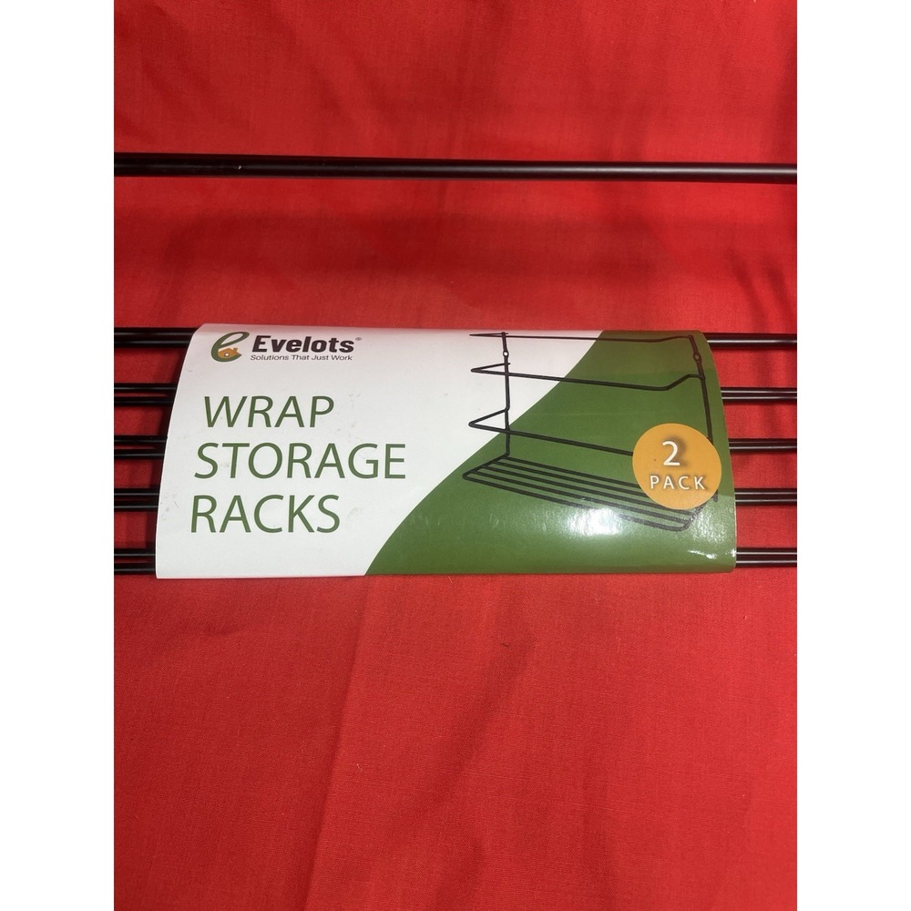 Evelots 2-Pack Kitchen Wrap Organizer Cabinet Wall Rack Foil Paper Bag Holder